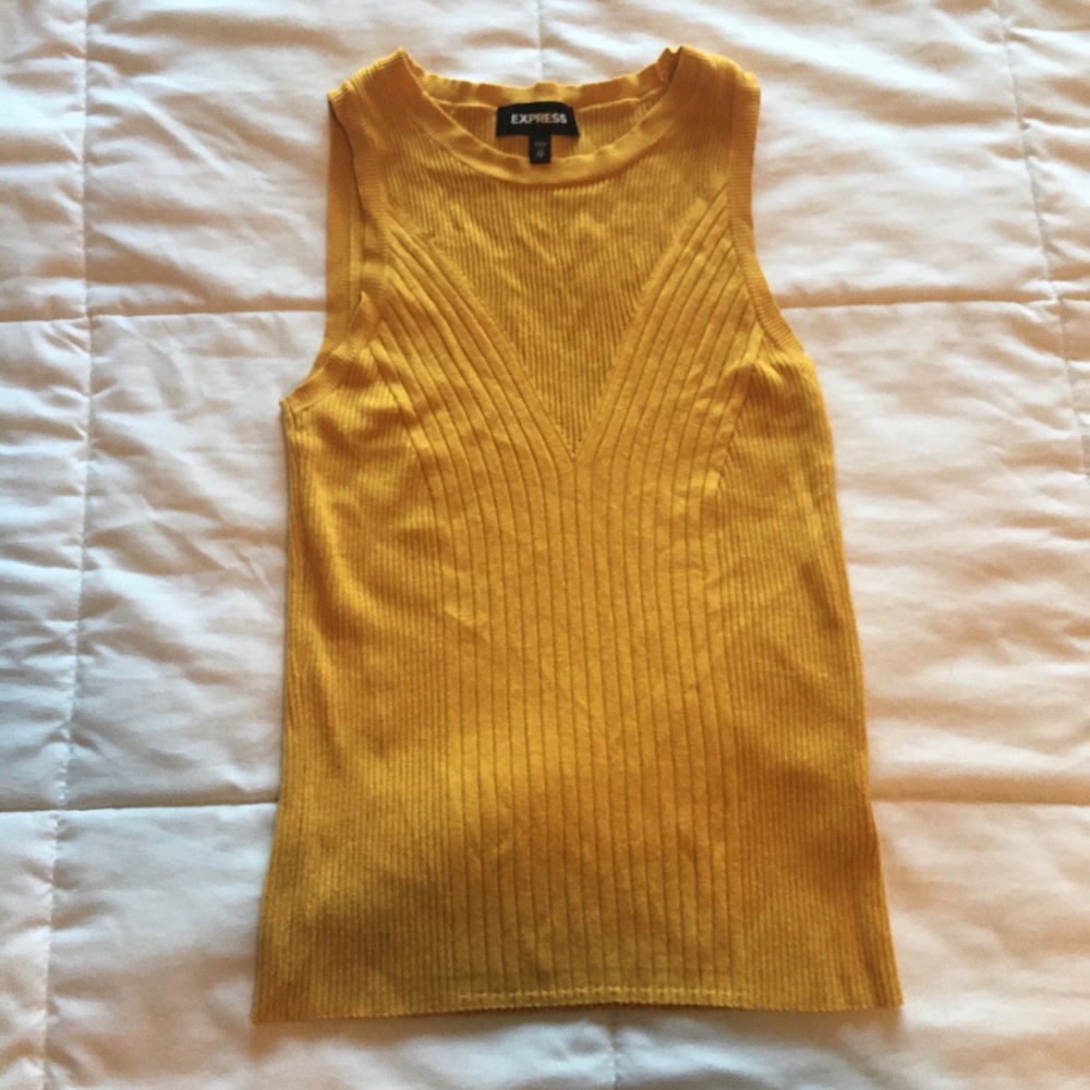 Express yellow sleeveless top